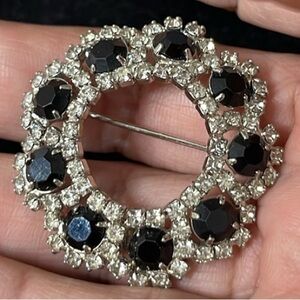 Eisenberg Ice Vintage Signed Rhodium Plated Brooch. MA